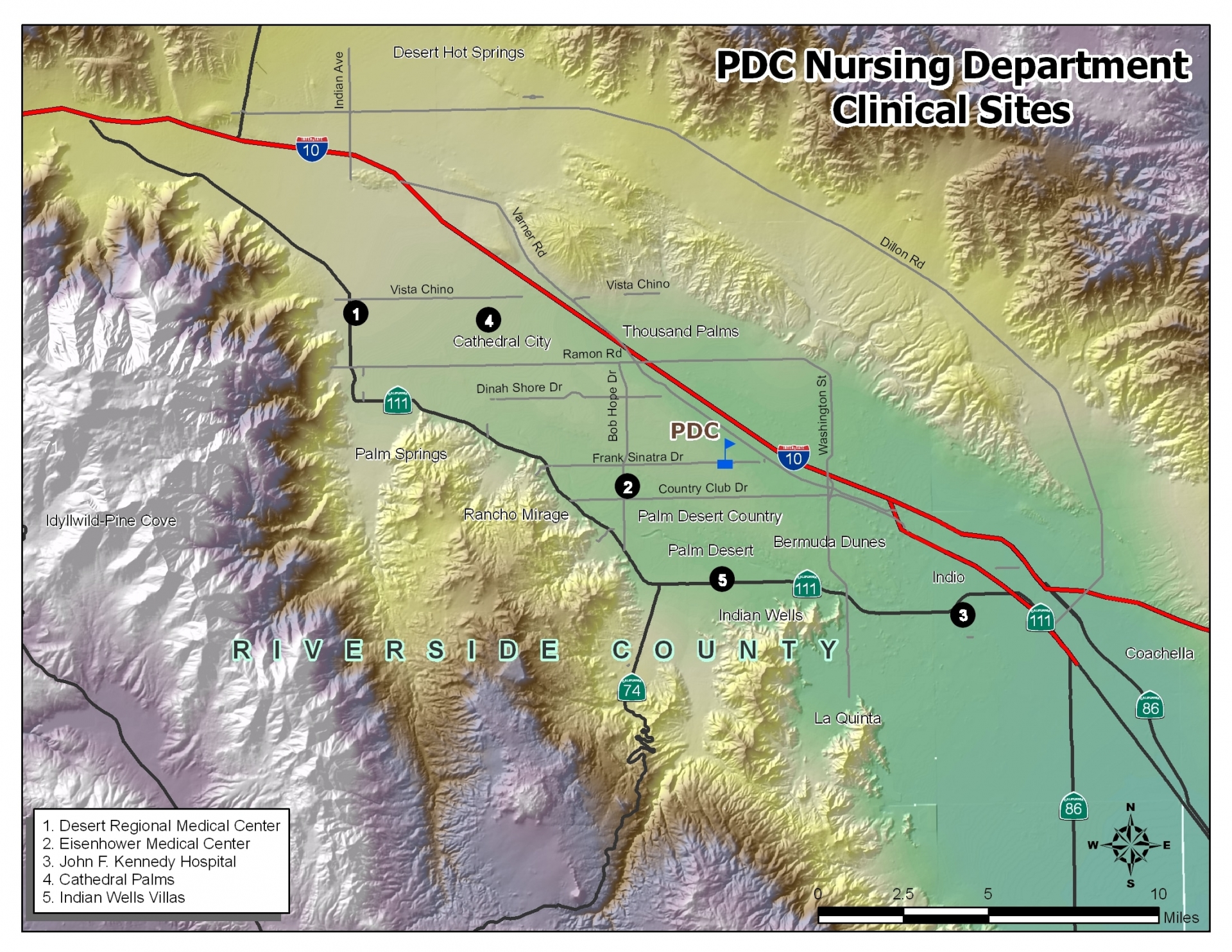Csusb Palm Desert Campus Map Palm Desert Campus Clinical Sites Home CSUSB